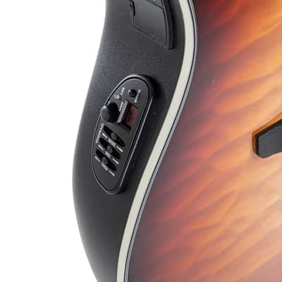 Ovation CS24X-7C Celebrity Series Traditional Plus Mid-Depth Acoustic-Electric Guitar Cognac Burst image 19