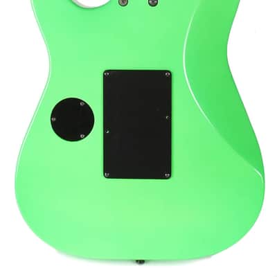 1989 ESP Kamikaze 4 IV Fluorescent Green George Lynch NAMM Model Banana Headstock image 3