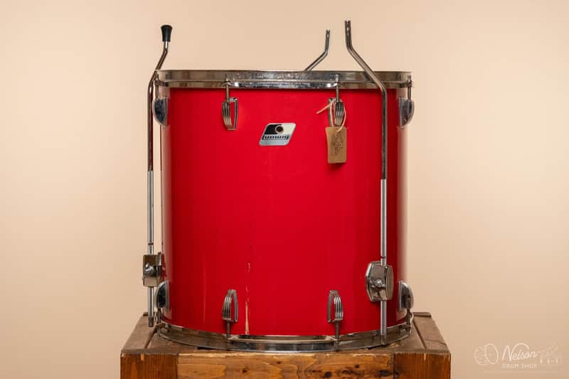 1980s Ludwig Rockers Floor Tom in Red - 16x16 image 1