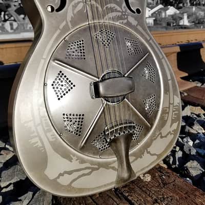National Reso-Phonic Weathered Steel Style O 14 Fret 2022 Weathered Steel - IN STOCK NOW! image 8