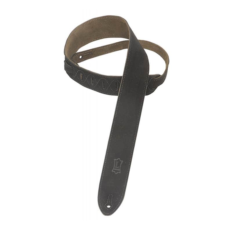 Levy's MS12-BLK Hand Brushed Suede 2" Guitar Strap image 1