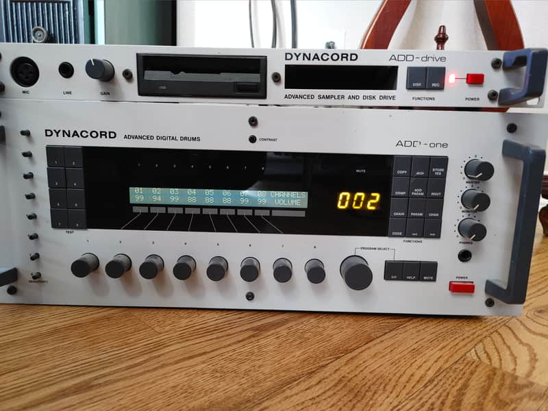 1986 Dynacord ADD-one Advanced Digital Drums & ADD-drive Advanced Digital Sampler 8-Voice Analog CEM Rack Mount Drum Machine Samples Serviced & Studio Ready image 1