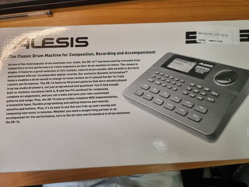 Alesis SR-16 Drum Machine 2010s - Black image 1