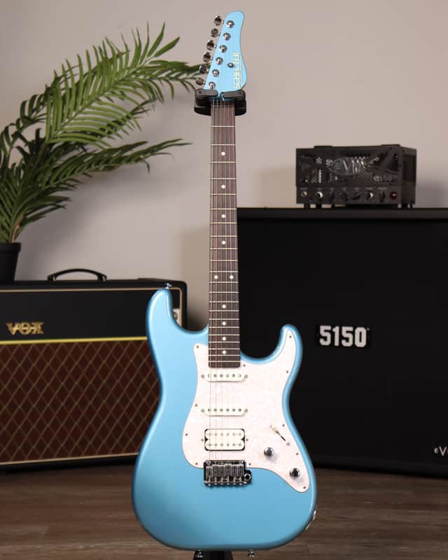 2016 Schecter USA Custom Shop Traditional Wembley Lake Placid Blue SSS image 1