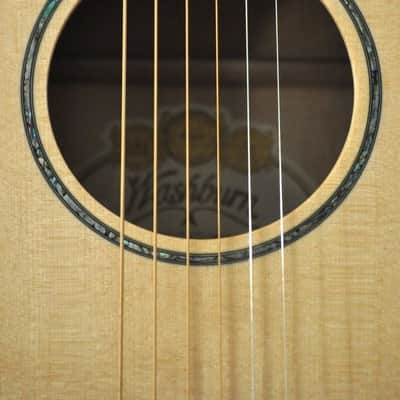 Washburn WJ45S Jumbo Solid Spruce Top Acoustic Guitar w/Hard Case + More image 7