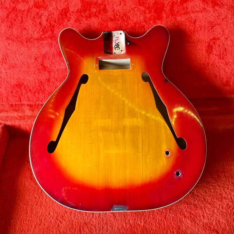 Fender Coronado I guitar body 1966 - Cherry sunburst original vintage USA image 1
