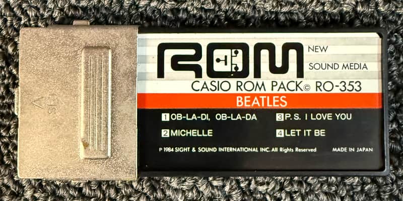 Casio Rom Pack RO-353 Beatles, Vintage - Pre Owned *Untested* image 1