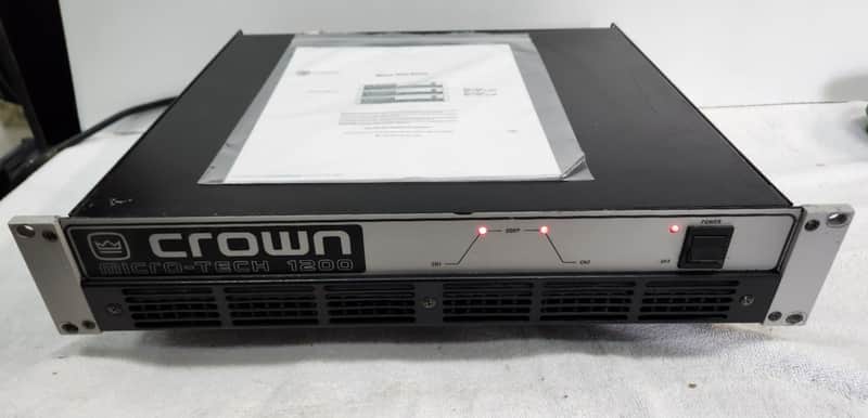 Crown Vintage Power Amp Model Micro-Tech 1200 image 1