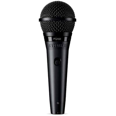 Shure PGA58 Dynamic Microphone - Handheld Mic for Vocals with Cardioid Pick-up Pattern, Discrete On/Off Switch, Stand Adapter and Zipper Pouch (PGA58-XLR) image 1