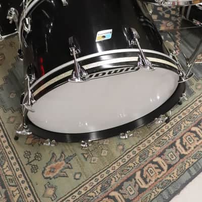 Ludwig 6pc Black Cortex Drum Kit Set 3ply Maple Vintage 1970's image 5