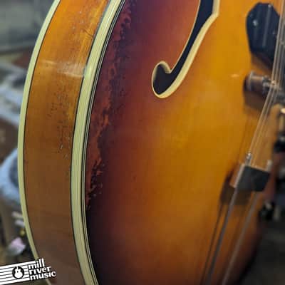 Eastman T64/v-T-GB Thinline Hollow Body Electric Guitar Antique Gold Burst w/ Hard Case image 12