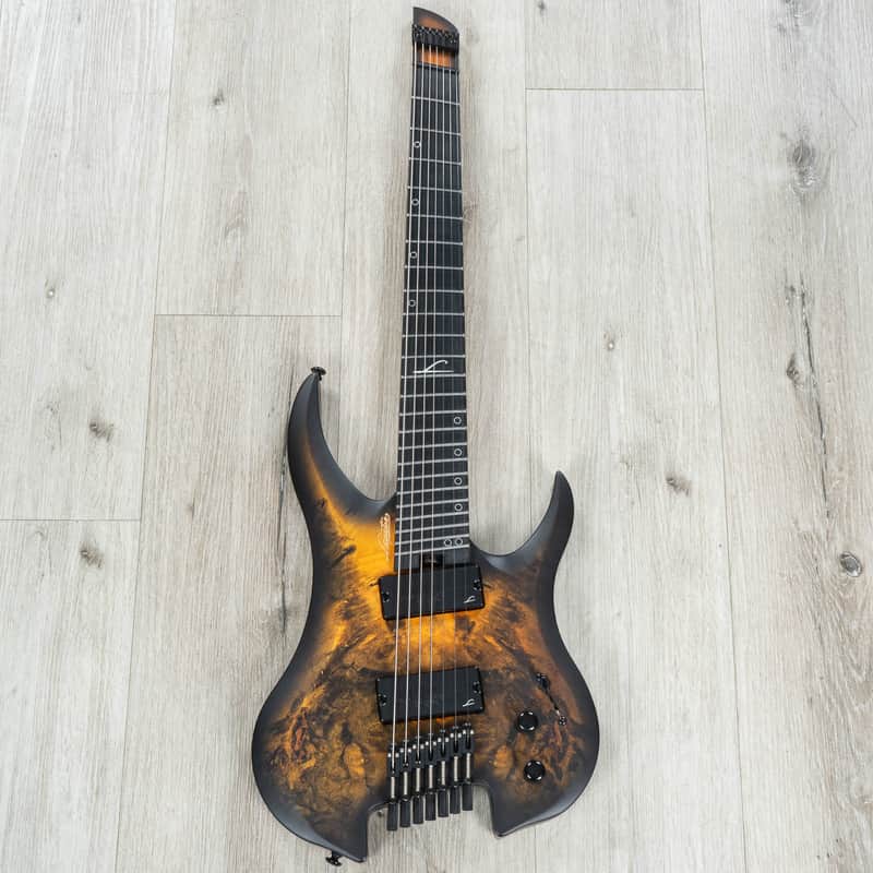 Legator G7FSS Ghost 7 Super Shred Multi-Scale 7-String Headless Guitar, Buckeye Burl, Death Valley image 1