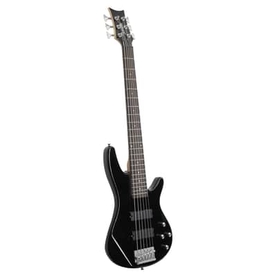 Glarry Full Size GIB 6 String H-H Pickup Electric Bass Guitar Bag Strap Pick Connector Wrench Tool 2020s - Black image 8