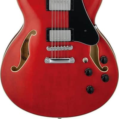 Ibanez AS7312 Artcore 12-String Semi-Hollow Electric Guitar, Walnut Fingerboard, Transparent Cherry Red image 2