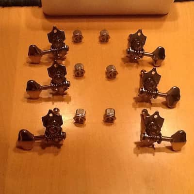 Ping Open Gear Guitar Tuners V93N 3+4 Tuning Machines 3x3 Nickle image 3