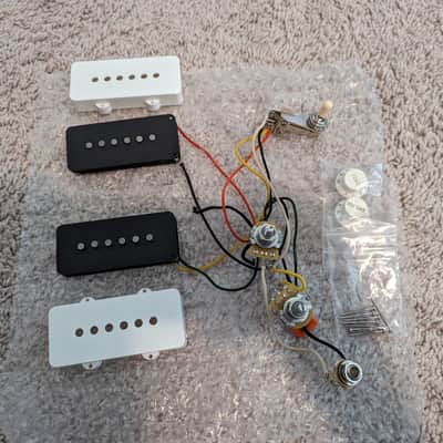 Brandonwound Noiseless Jazzmaster Pickups - Complete Electronics (JM pickups, 3-way switch, pots, jack, wiring) image 1