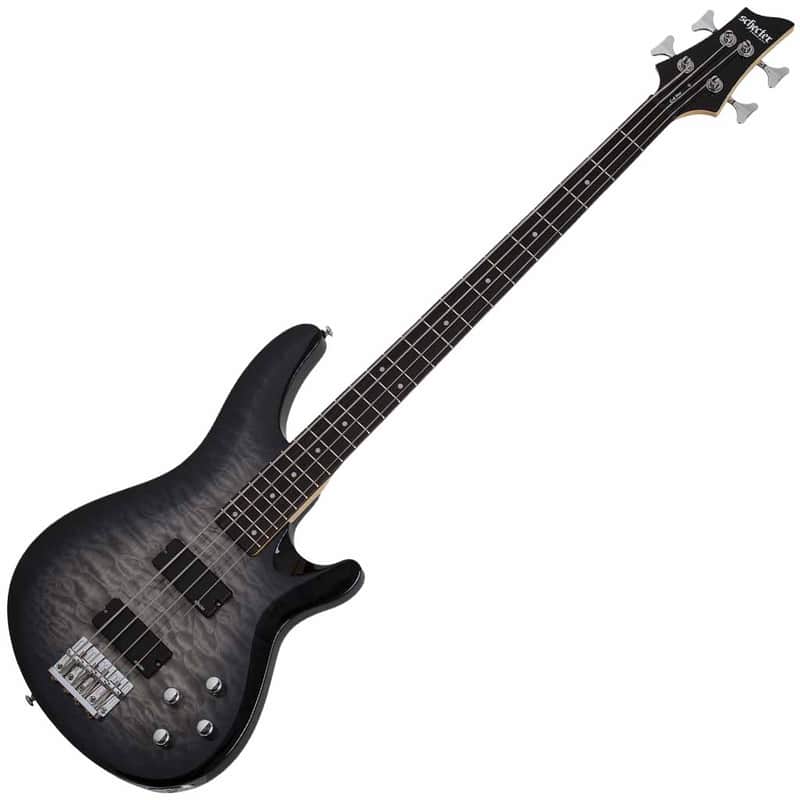 Schecter C-4 Plus 4 String Bass Guitar - Charcoal Burst image 1