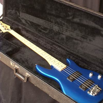 Peavey Foundation 1980's Blue electric bass guitar MADE IN USA with a hardshell case Near Mint image 1