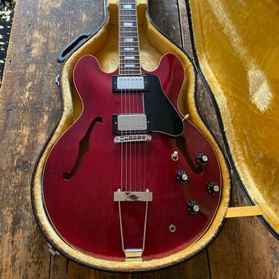 Greco Vintage SA-550 Semi-Acoustic Late 1970's Persimmon Red w/ Hardcase image 23