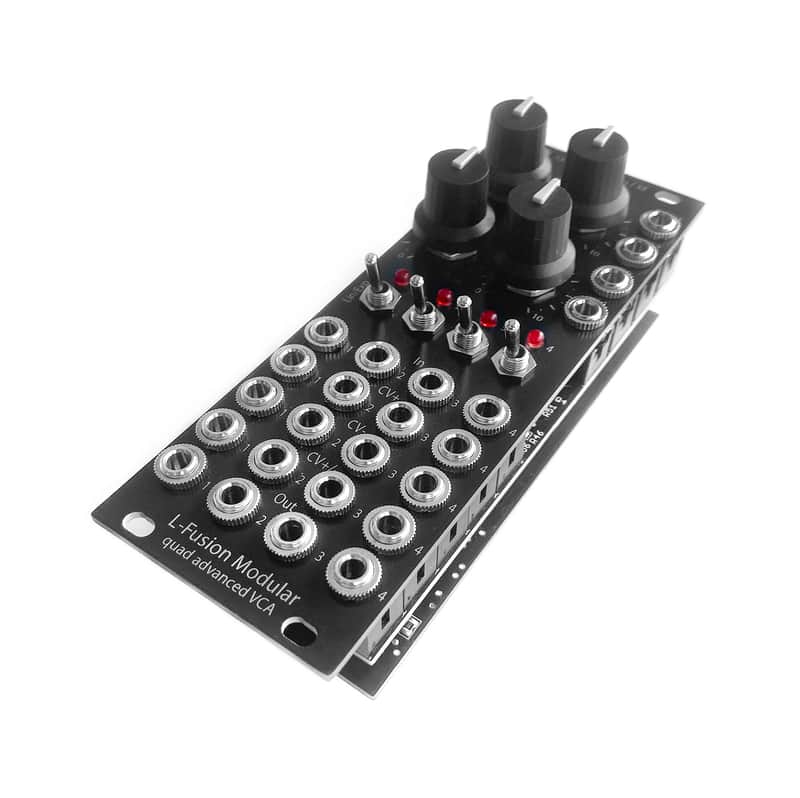 Compact low noise Eurorack Quad analog VCA with dual Ring Modulator and voltage controlled crossfaders image 1
