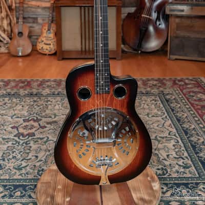 (Used) Beard Guitars Copper Mountain Squareneck Resonator Guitar Scarlet Burst #052 image 2