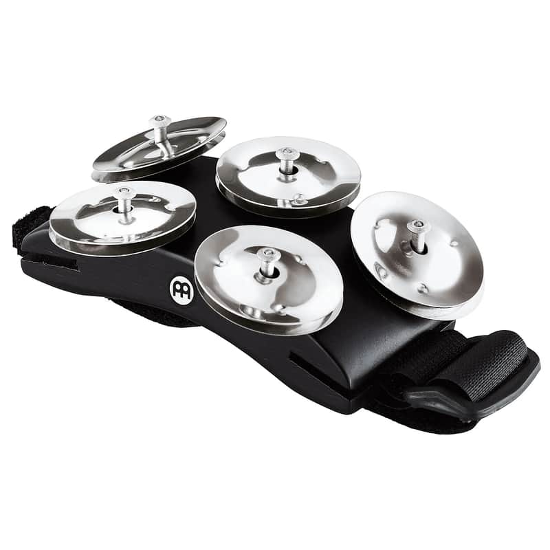 Meinl CFT5-BK Cajon Foot Tambourine with 5 Pair Steel Jingles image 1