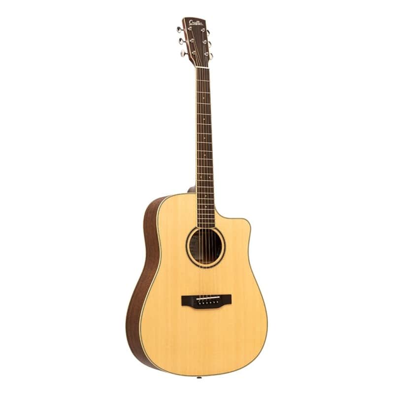 Crafter ES-MAHO DCE NAT ES Series Dreadnought Cutaway Solid Sitka Spruce Top Mahogany Neck 6-String Acoustic-Electric Guitar w/Gig Bag image 1
