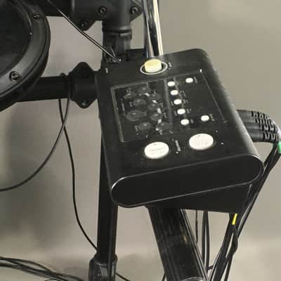 7-Piece Full Electronic Drum Kit Model E-ED001 2010 Black Rack + Cymbals Pedals Cables AC Adapter + Bonus Drum Stool image 4