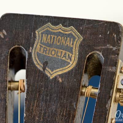 All Original 1931 National Triolian Resonator Guitar with Bull's Head Case image 3
