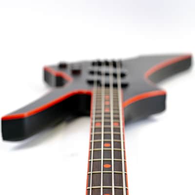1985 Takamine GB400 Electric Bass - MIJ - Black & Red - RARE image 11