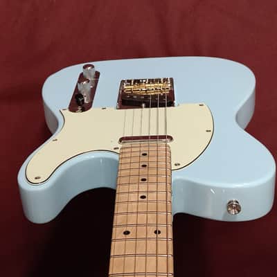 Vintage V75 ReIssued Electric Guitar - Laguna Blue image 4