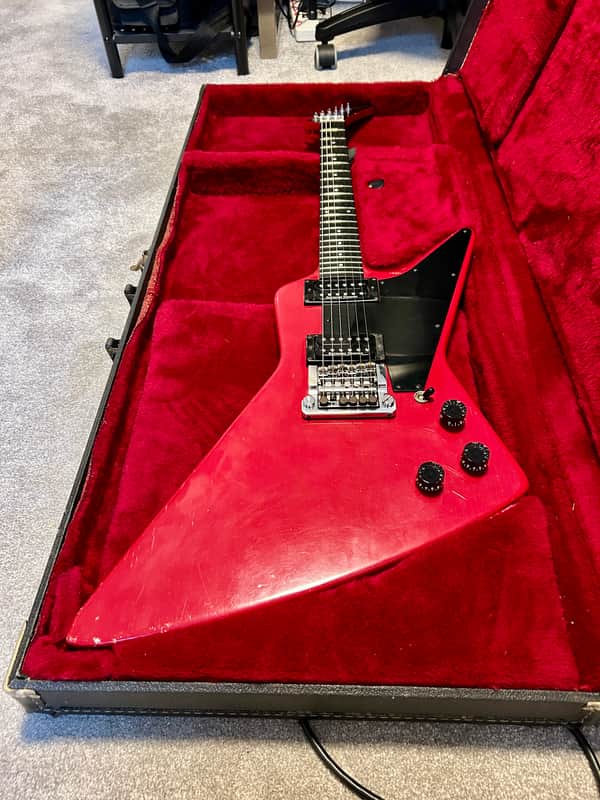 Gibson USA Explorer 1984 with factory Kahler Tremolo Bridge - Ferrari Red