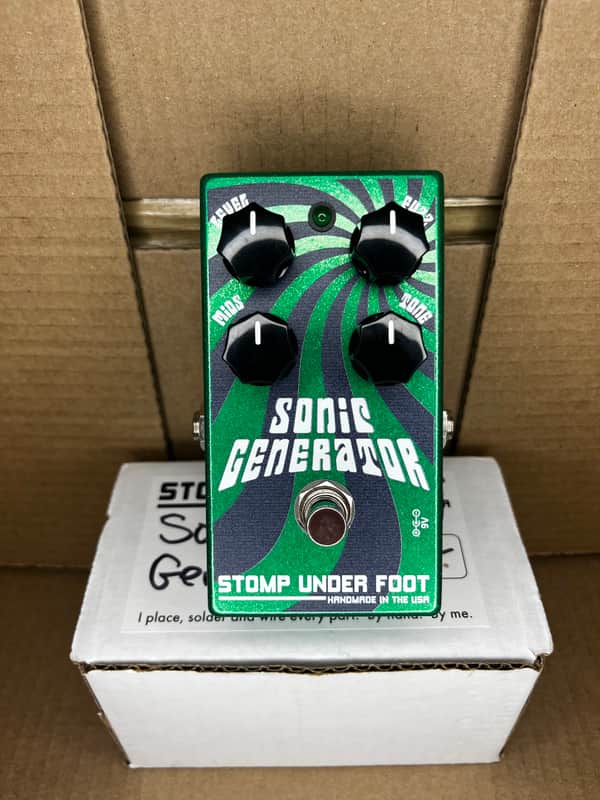 Stomp Under Foot Sonic Generator Fuzz 2010s - Green and Black Swirl