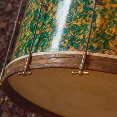 Ludwig  1930's 'Peacock Pearl Outfit' in Original Peacock Pearl Gen. II' - 14x27.5 & 5x14 image 12