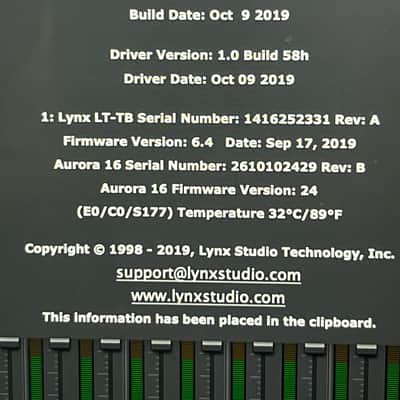 Lynx Aurora 16 Channel Mastering AD/DA Converter with LT-TB Thunderbolt Card w/ breakout cables image 12
