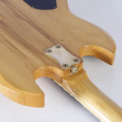 Vintage Wonder US SG Bass Natural Blonde electric bass guitar image 13