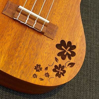 PukanaLa Model PU-CTT  "Clover" Tattoo Series Sapele Mahogany Tenor Ukulele image 2