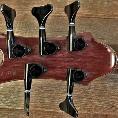 Tobias Signature 5 String Bass. 1990 Catalog Bass. Unique 1 of a Kind. Bubinga-Wenge image 6