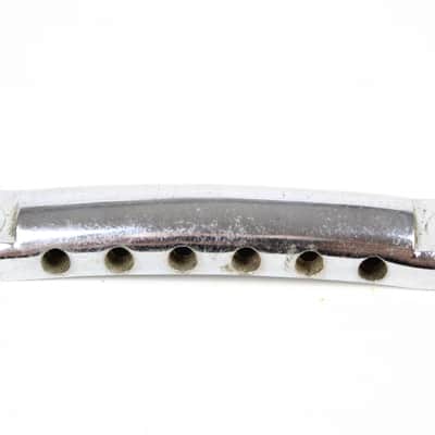 1973 Vintage Gibson SG Standard/Les Paul/ES325/L6S/Marauder Lightweight Stopbar Tailpiece Chrome W.Germany 1970s Early Norlin Era image 4