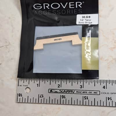Grover Set of 9 Acousticraft Tenor Banjo Bridge 5/8" - 5 String - Maple & Ebony - Germany-New! NOS image 8