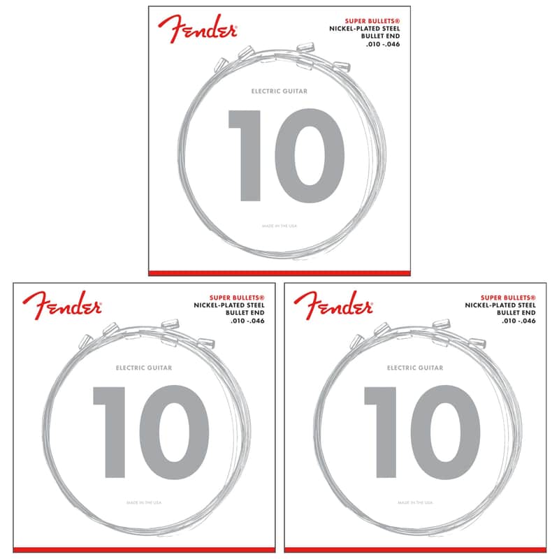 Fender Super Bullet 3 Set Bundle Nickel 10-46 - 3250R image 1