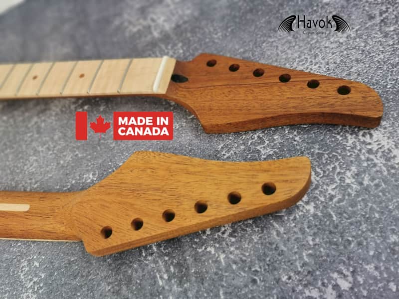 Mahogany Neck flame Maple Board Stainless Steel Jescar Frets image 1