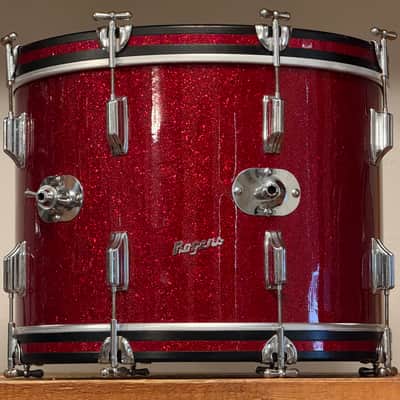 1960's Rogers Red Sparkle 20" Holiday Bass Drum 14x20 image 11