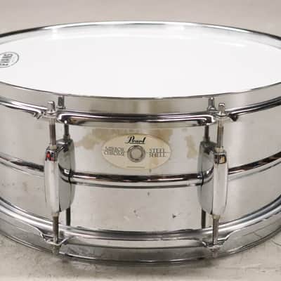 Pearl 5.5x14" Chrome 8 Lug Steel Shell Snare Drum image 1