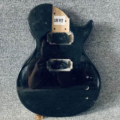 Black Single Cut Basswood Guitar Body image 1