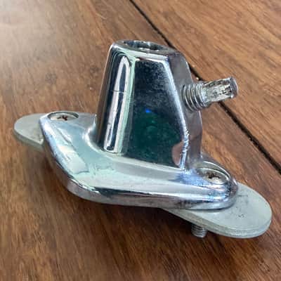 Vintage Hexagon Drum Mount Bracket with Back Plate 1960s - Chrome image 6