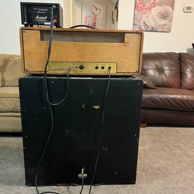 Vintage Marshall Amp, Speaker Cabinet, and Power Brake image 2