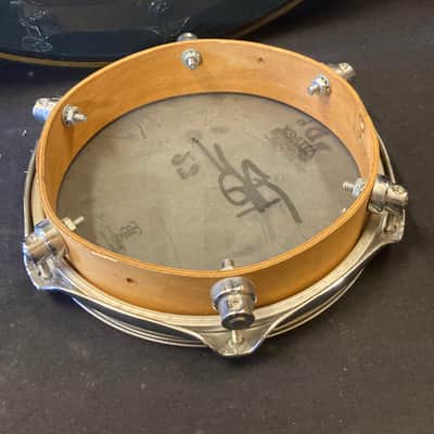 Terry Bozzio's DW - 2x8" Collector's Series Piccolo Tom - Natural Satin Oil, "Db" Autographed! image 7