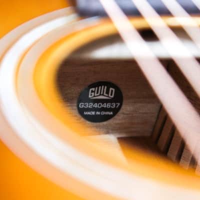 Guild OM-140CE Antique Burst Spruce Top Orchestra Cutaway Acoustic Electric Guitar image 11