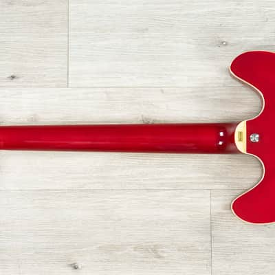 Mint Hagstrom Viking Semi-Hollow Electric Guitar Wild Cherry Transparent Finish WCT image 10